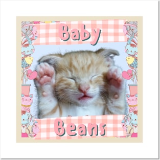 Baby Beans -Adorable Kitten Paws Posters and Art